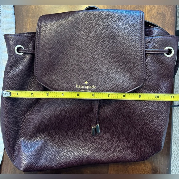 Kate Spade maroon back pack, gently used - Picture 6 of 7